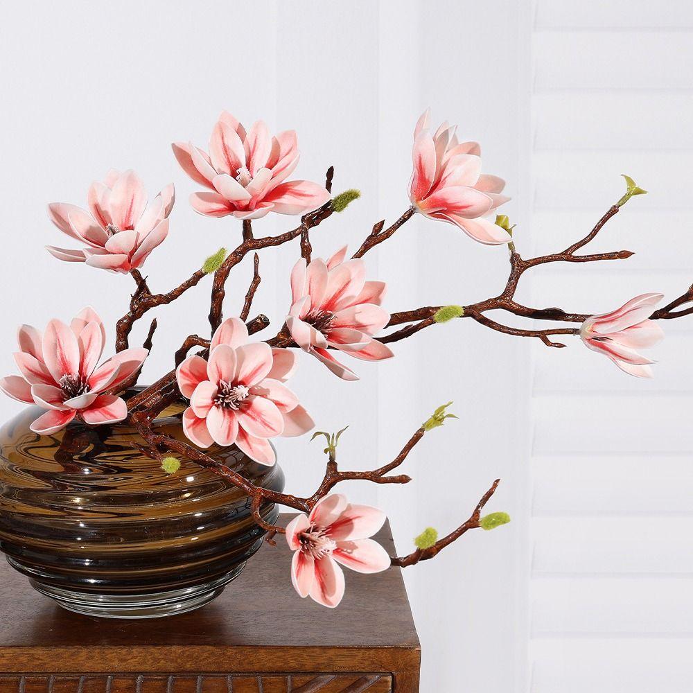 Blossom Artificial Faux Plants Multi-Bloom Plastic Fake Flower Home Decor