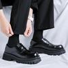 FashionMen черные модные кожаные мужские туфли на платформе классические модные туфли на шнуровке увеличение деловые офисные туфли кожаные туфли
