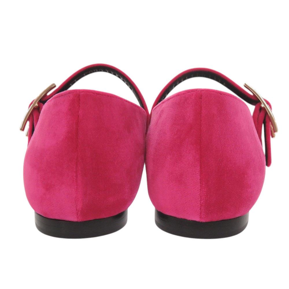 Used AUTHENTIC HERMES Ballet shoes Jane Fuchsia Velor