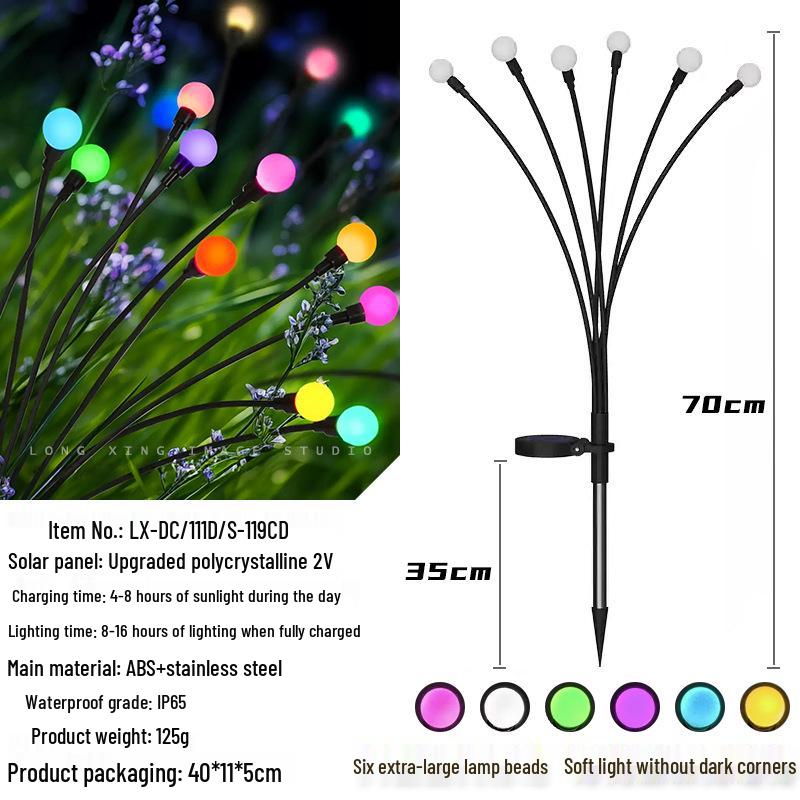 Romantic Solar Firefly String Lights for Outdoor Lawn, Garden, Courtyard, B&B, and Restaurant Decor