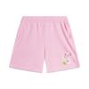 Li Ning Sports Fashion Series, удобные повседневные шорты с эластичной резинкой на талии и буквенным принтом, женские шорты светло-розового цвета AKSU628-6