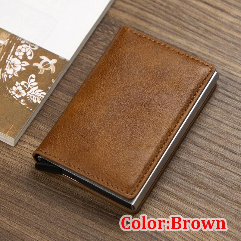 Новый кошелек Rfid из искусственной кожи, металла и алюминия, держатели банковских карт, кредитные карты, держатели карт, удостоверения личности, чехлы для карт