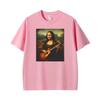 Mona Lisa Playing Electric Guitar Renaissance Art Rock Tee Shirt Unisex Unisex Fashion Aesthetic T Shirt Hot Sale Streetwear Tshirt