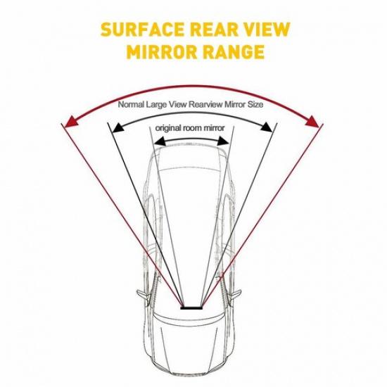 SUV PANORAMIC Rear View Mirror 17'' Fit Convex Car Wide Angle Truck