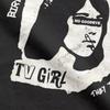Футболки с надписью «Tv Girl No Goodbye» Мужские футболки из чистого хлопка в стиле хипстер Футболка с круглым воротником Футболка с коротким рукавом Одежда для вечеринок
