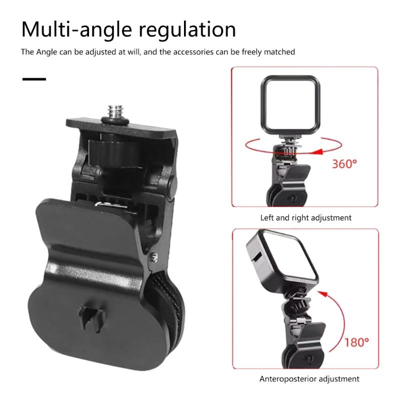 Selfie Light Clip Mount Holder with 1/4 Screw Connectors Attachment Clamp Stand for Monitor Camera Screen LCD Display