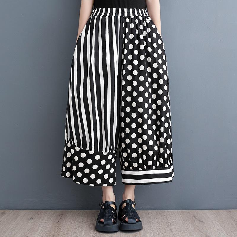Повседневные свободные весенне-летние широкие брюки с высокой талией, женские брюки