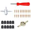 33Pcs Multi Function Tire Valve Stem Installer Tool Set Universal Valve Removal Puller Tool  Cars