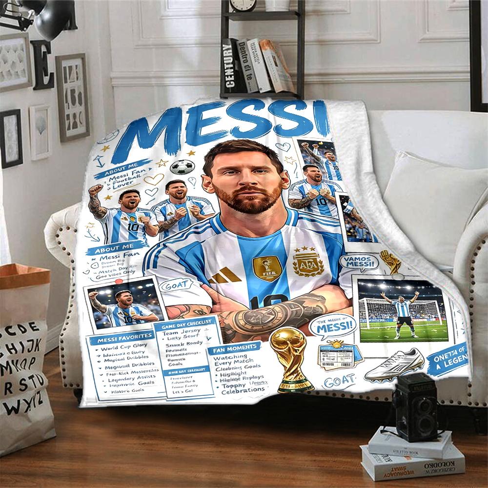 World Cup Celebration printed flannel breathable and warm blanket, a stylish home gift, suitable for home, office and bedspread use. 0713a36