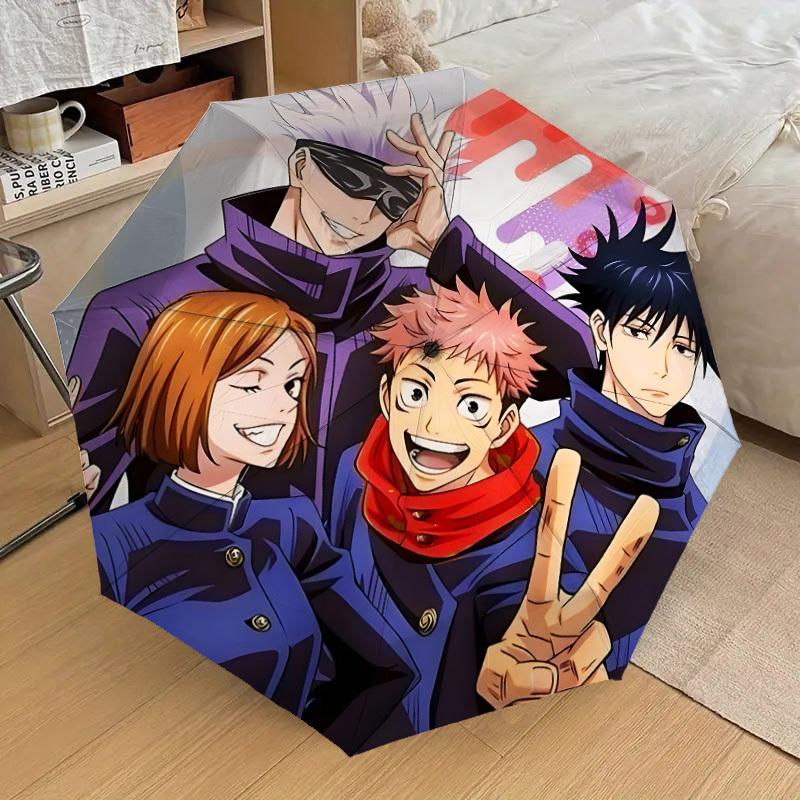 1PC Jujutsu Kaisen anime characters Umbrella-8-Rib Reinforced, Automatic Open, Lightweight & Durable, Cute Fashion Accessory for Outdoor-P2687