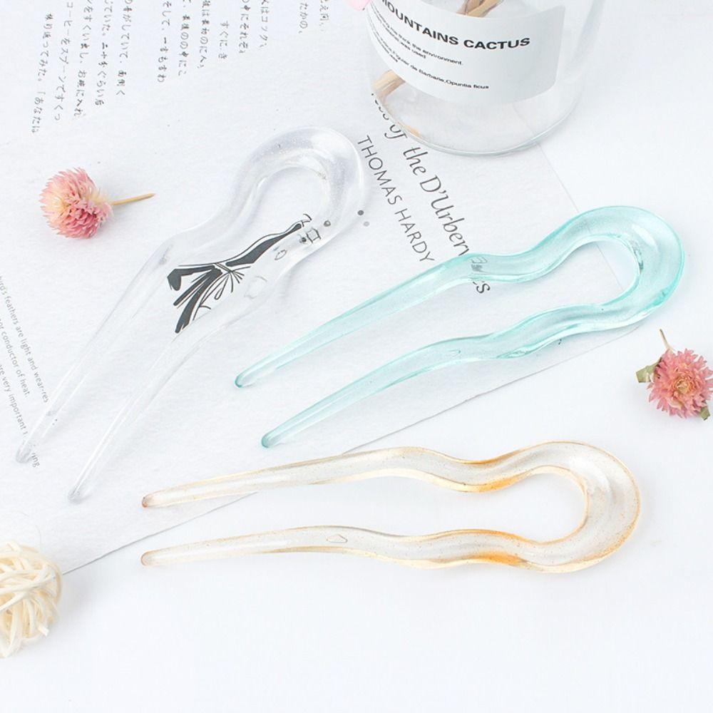 Ацетатная вилка для волос геометрический дизайн палочки для волос элегантная шпилька для женщин девочек