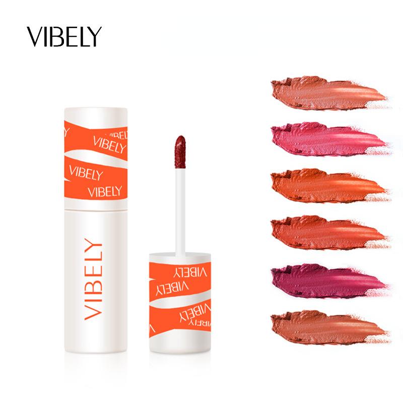 VIBELY Matte & Mist Velvet Lip Glaze Air Mist Waterproof Long Lasting White Lipstick