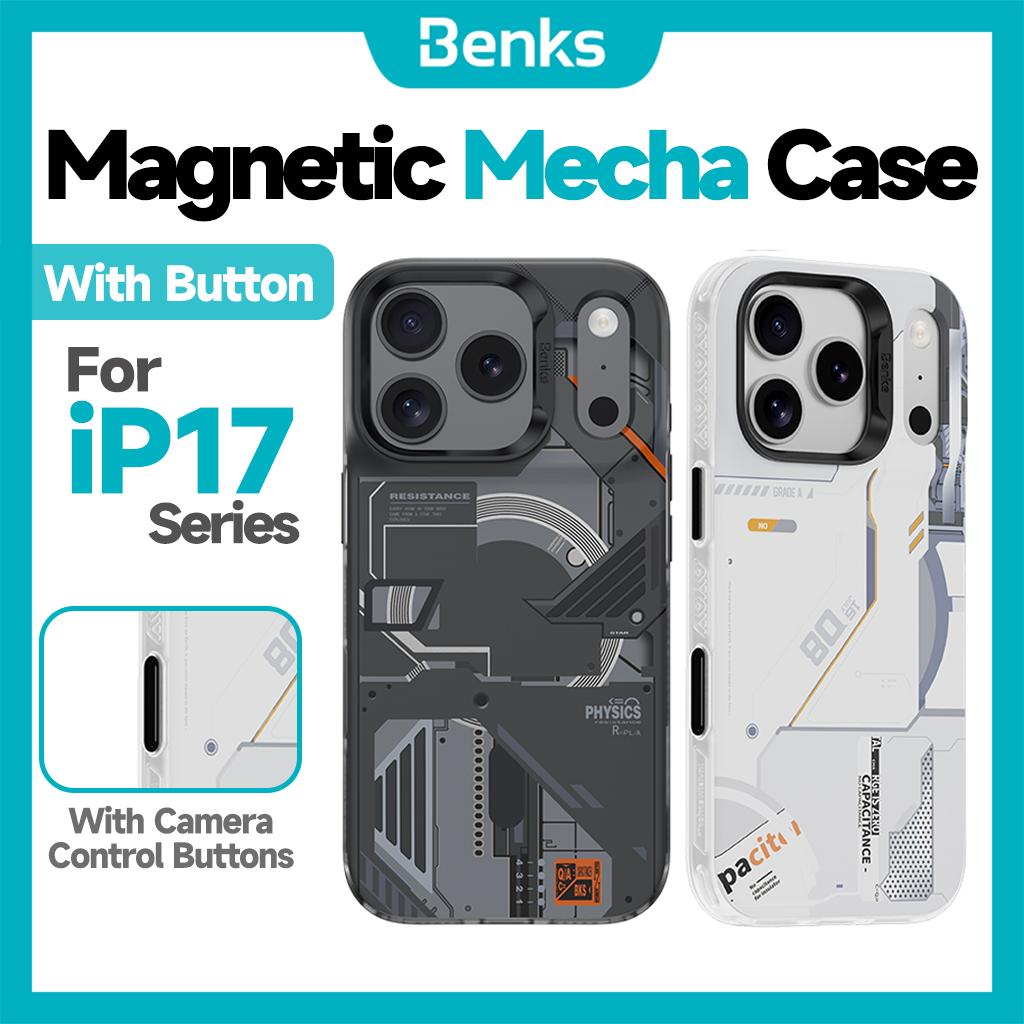 Магнитный прозрачный чехол Benks для IPhone 17 Pro Max, мягкий ТПУ-каркас, защитная крышка с амортизацией ударов, противоударный корпус
