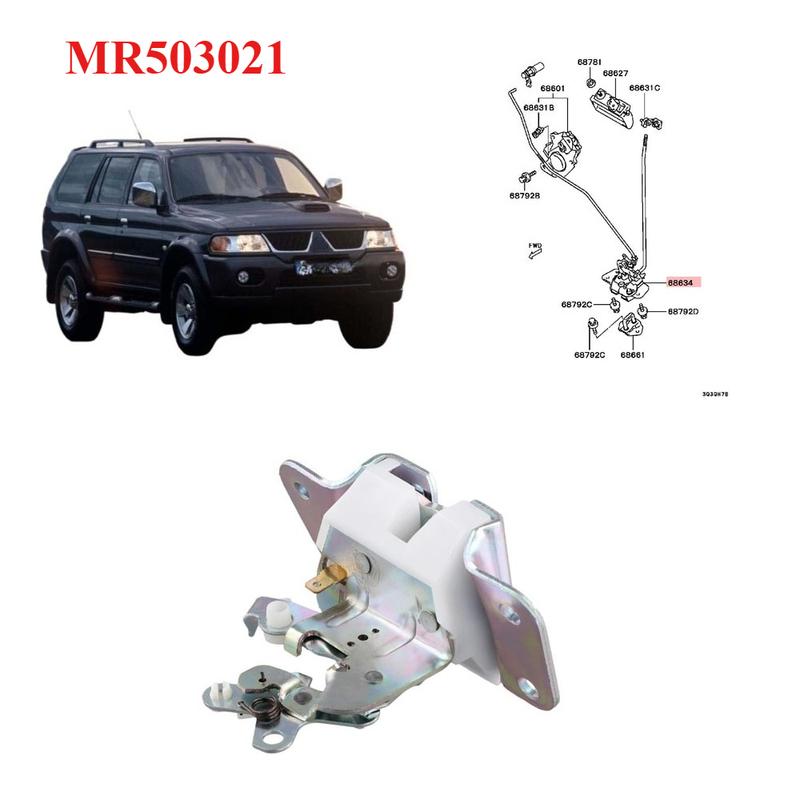 1 Piece MR503021 Trunk Lock for Pajero Sport K90 Latch Actuator Lock Rear Door Trunk Liftgate Lock for Montero Pajero 1996-2004