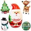 D.STONE Рождественский воздушный шар Украшения Санта, Высота примерно 120 см, Идеально подходит для прихожих, магазинов, рождественских елок, снеговиков и Бэмби, Всего 5