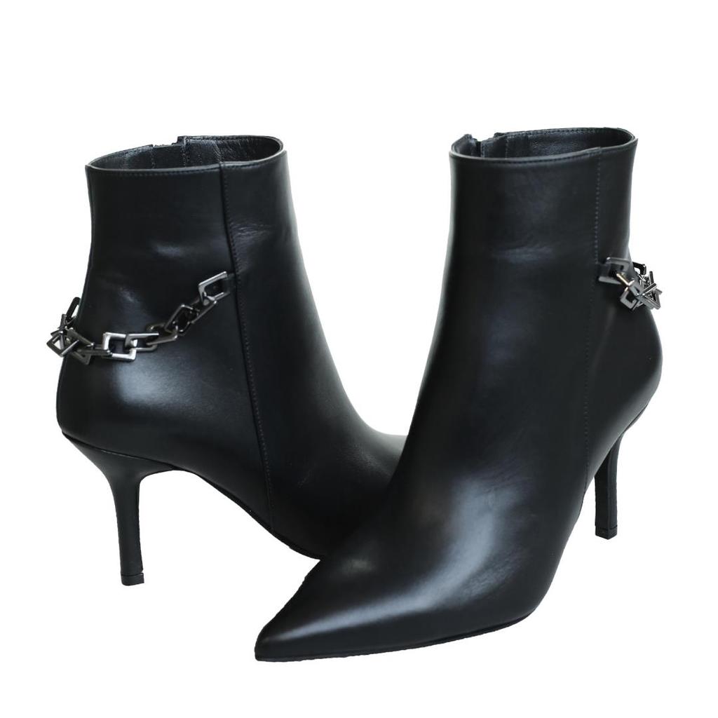 Женские сапоги из натуральной кожи на высоком каблуке