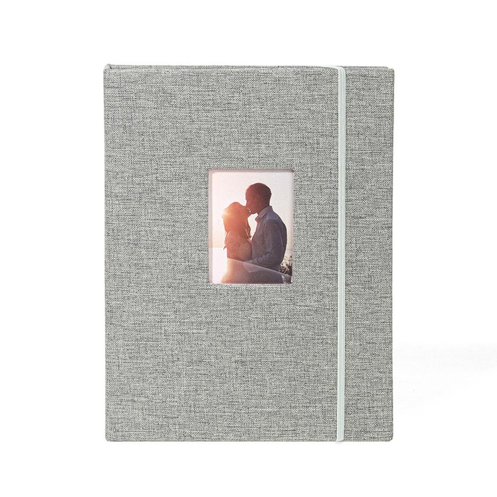3-inch Instant Picture Case Cotton Hemp 208 Pockets Mini Instant Picture Album Waterproof Strap Design for Photo Business Card