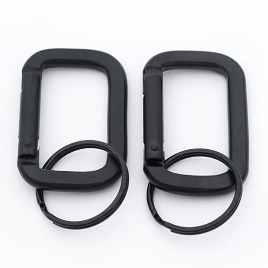 10 шт. Кемпинговые карабины, Походные застежки, Прочные пряжки, Компактные портативные многофункциональные сверхпрочные брелоки, Металлические квадратные карабины