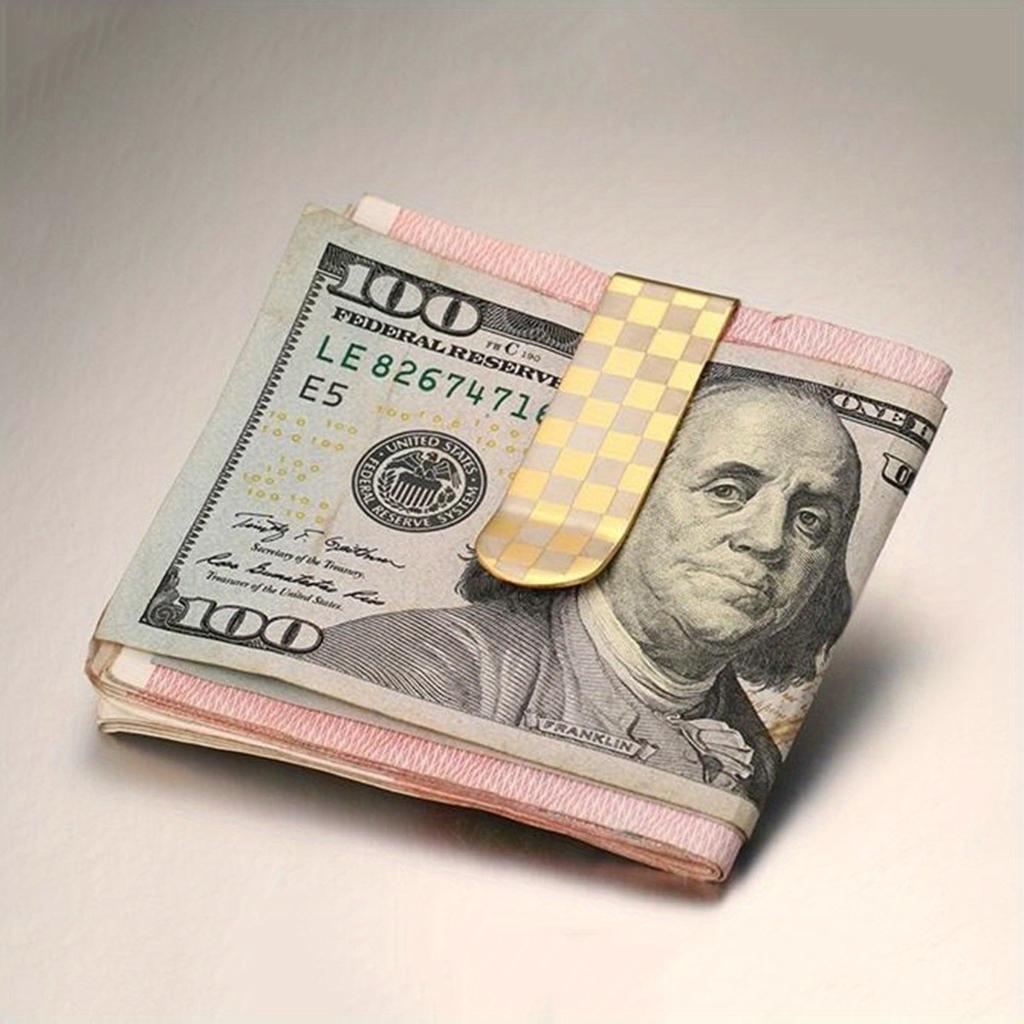 Высококачественный зажим для денег из нержавеющей стали Модный простой держатель для долларов и наличных Кошелек для ID и кредитных карт для мужчин и женщин