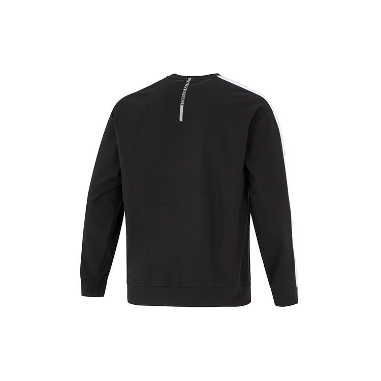 Puma Colorblock Logo Sport Casual Crew Neck Sweatshirt Unisex Tops Black 538830-56