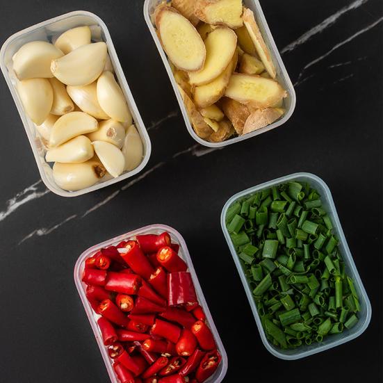 1 Set Beige Color Storage Holder Tight Sealing Great Side Dish Food Container Box