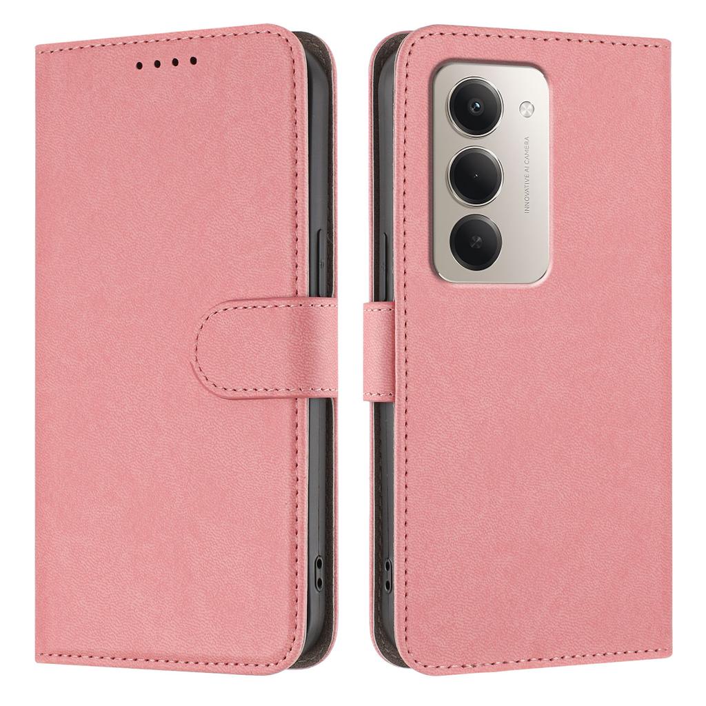 For Xiaomi Redmi 15 4G (EU) (171mm)/Xiaomi Redmi 15 5G (EU) (171mm) Leather Case Solid Color Phone Cover with Wallet