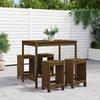 VidaXL 5-piece Garden Bar Set Honey Brown Solid Pine Wood, Pub Set, Patio Bar Set, Set 3157748