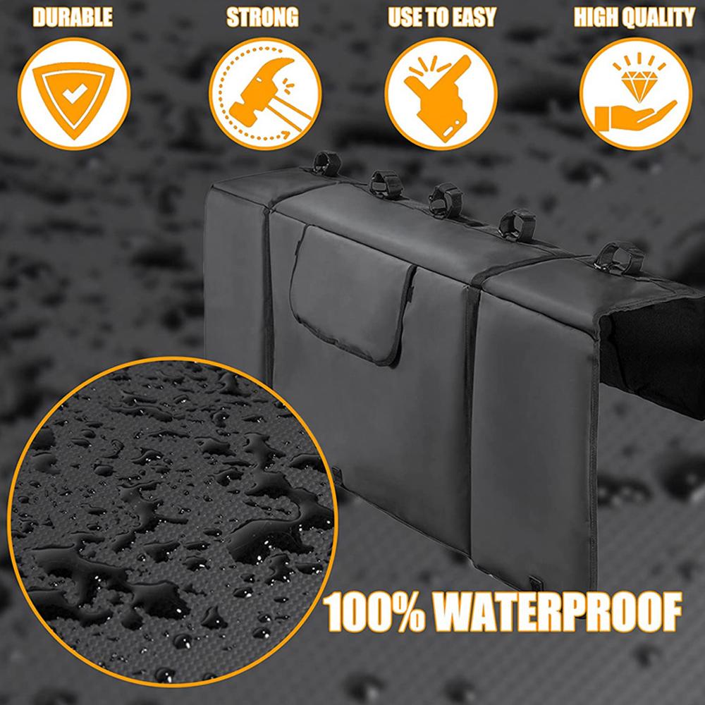 Защитная накладка на задний борт для пикапа для перевозки до 5 горных велосипедов с 2 карманами для инструментов