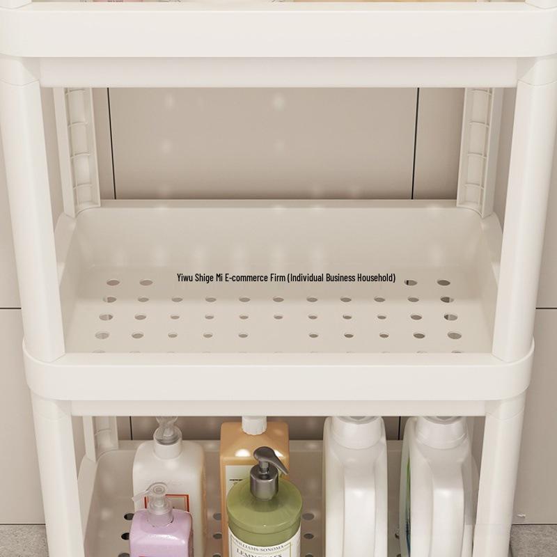 Напольная многоуровневая тележка для хранения косметики и закусок в ванной комнате