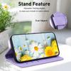 Чехол-книжка из кожи с тиснением Lily Fower для Samsung Galaxy S25Plus S24 S23 Ultra с подставкой и слотом для карт, чехол-кобура для Galaxy A16 A06 A55 M35 M55