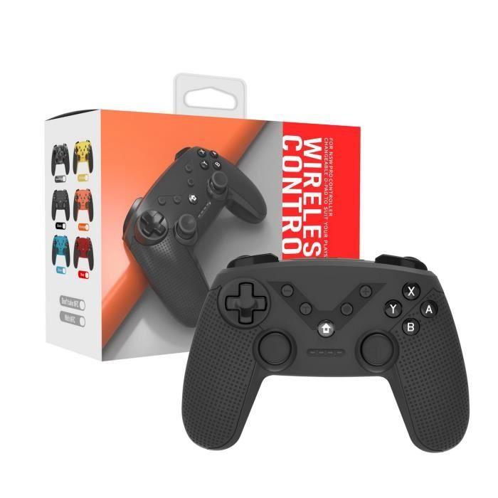 Геймпад - GENERIQ - Беспроводной вибрирующий геймпад для Switch - Bluetooth - Черный - Совместим с ПК, Android, Linux
