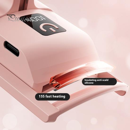 Electric Heated Eyelash Curler Anti-Burn Heated Lash Curler Fast Heating Eyelash Tool Rechargeable Lash Clipper for All Eye Shapes