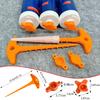 3pcs Sealant Nozzle Cleaner & Cap 3D Printing Plastic Dredge Prevents Drying for Glass Caulk Tubes Handy DIY Tool