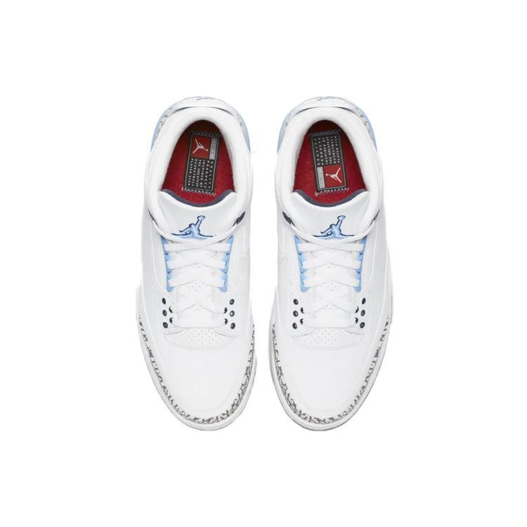 Мужские кроссовки Air Jordan 3 Retro UNC сине-белые Valor-Blue CT8532-104