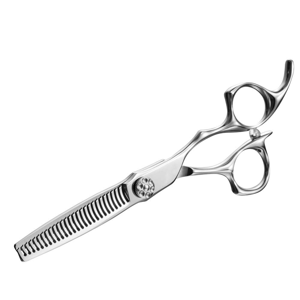 AOLANDUO 6 Inch Thinning Shears Japanese AICHI Steel Handmade Plow Shears Razor Edge Offset Design Ergonomic Lightweight For Barbers / - - / / / -