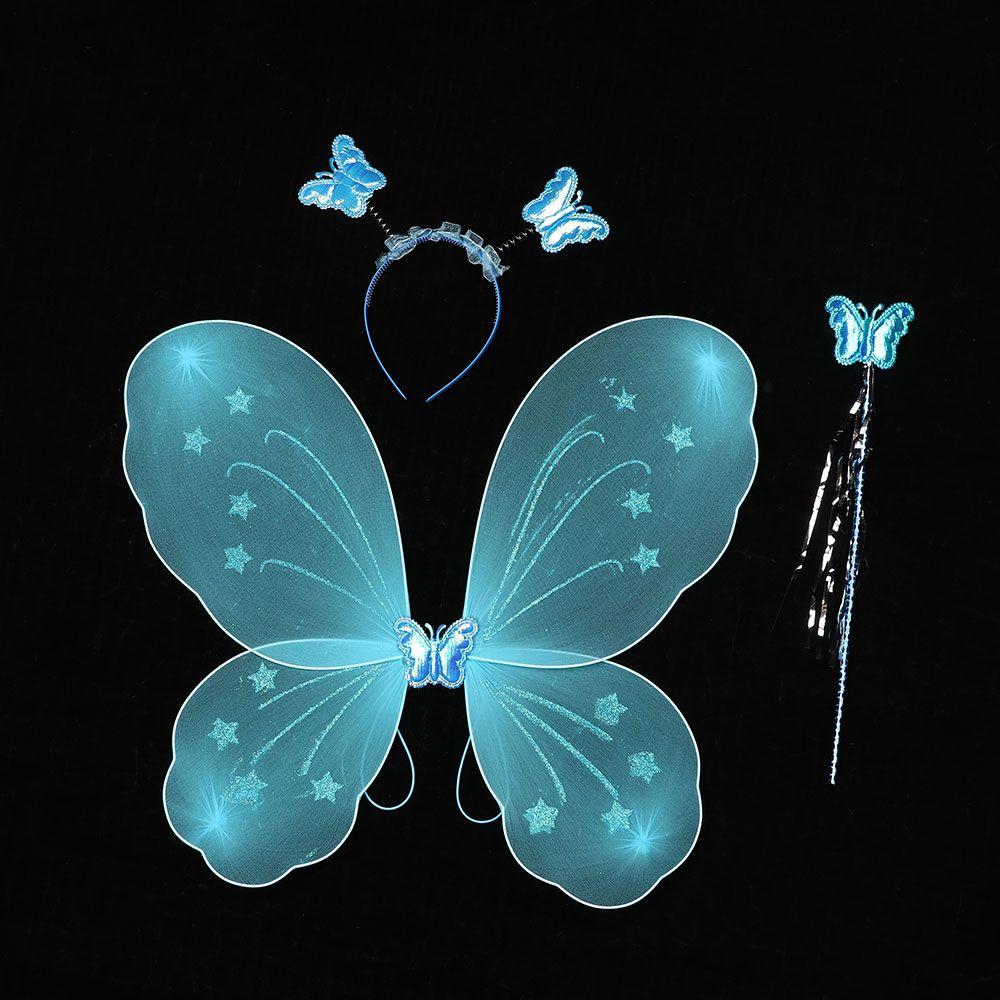 Cosplay Ladies Party Decor Butterfly Wings Princess Hair Hoop Fancy Dress Set Fairy Wand