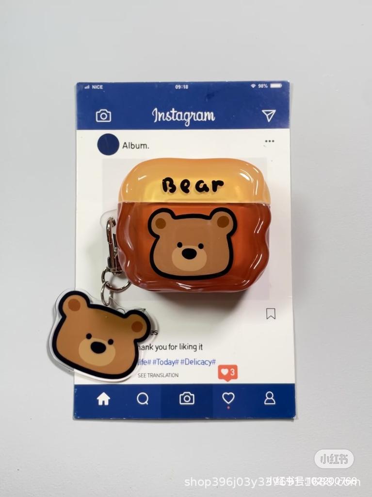 Ins ветер мультфильм милое животное для AirPods 1 /1 наушник защитный чехол 1pro второе и третье поколение новый женский