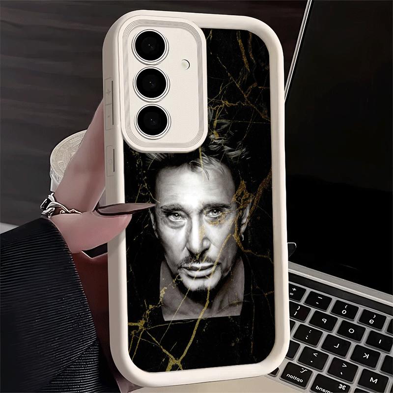 Чехол для телефона Samsung Galaxy S26 S25 Ultra S24 FE Johnny Hallyday Музыкальный чехол S23 Plus S22 + S21 S20 5G Мягкий силикон Funda