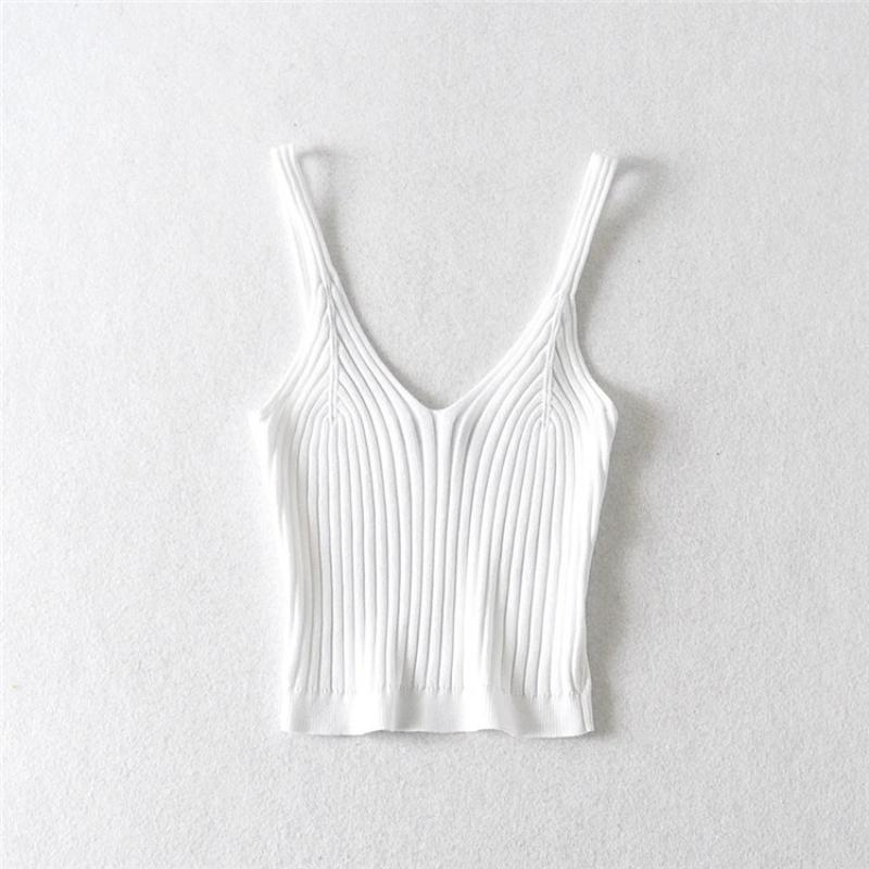 Сексуальные укороченные топы, вязаный топ на бретельках, женская летняя майка с открытой спиной, модный топ в рубчик, женский укороченный жилет без рукавов