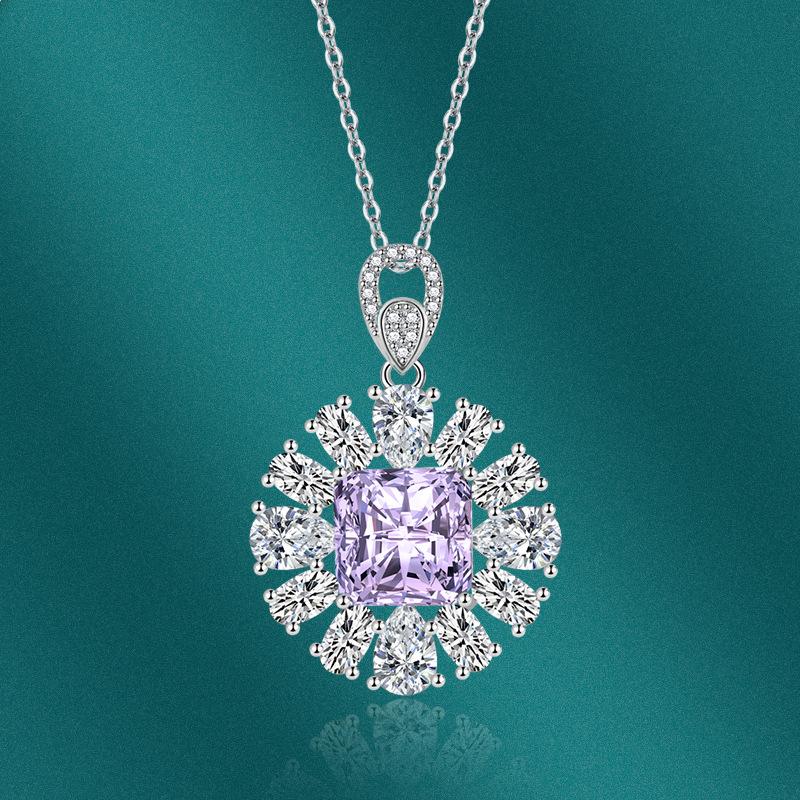 BELLA BOX Flower Pendant Necklace Multiple Colour Fashion Wedding Engagement Jewelry