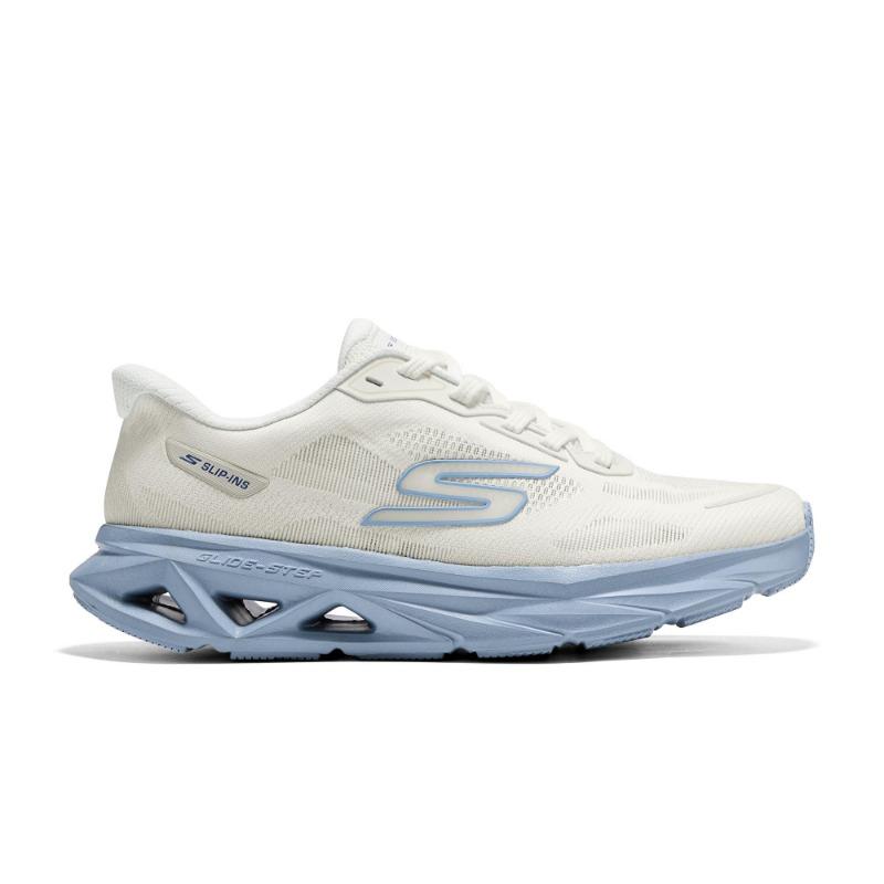 Skechers GLIDE STEP VORTEX Men Soft Cushioned Breathable Low Top Running Shoes Cream White 221042-OFWT