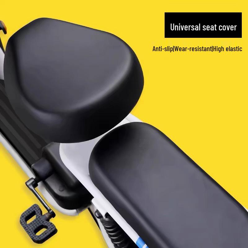 Universal Waterproof Electric Bike Seat Cover, Four Seasons PU Leather, Wear-Resistant, Sunscreen