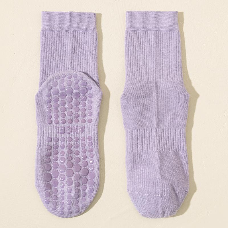 Носки для йоги Женские профессиональные спортивные носки до середины икры с противоскользящим эффектом Весна и осень Пилатес Фитнес Летние шорты-акула Длинные носки