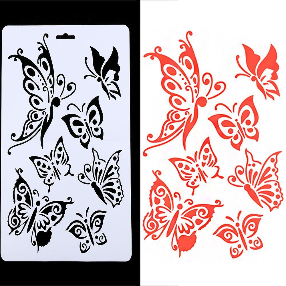 Walls Painting Embossing DIY Craft Tools Stamps Album Paper Cards Butterfly Stencils Scrapbooking