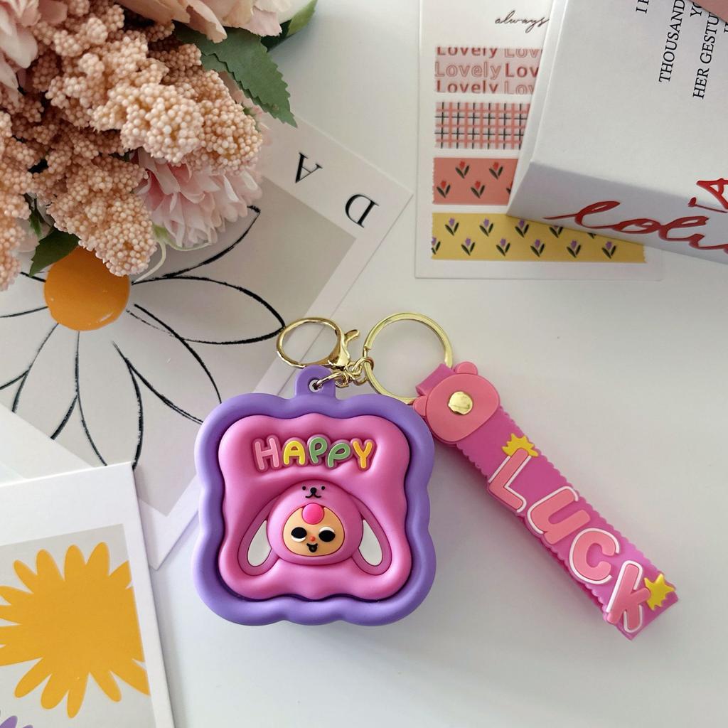 Креативный трехмерный мультяшный кошелек для монет, милый силиконовый маленький квадратный кошелек, мини-брелок, подвеска для студенческого рюкзака, сумка-подарок