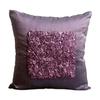 Plum Throw Pillow Covers Textured Ribbon Centered Pillow CoverSilk Pillow Cover Couch Geometric  Solid - Plum Vintage Love