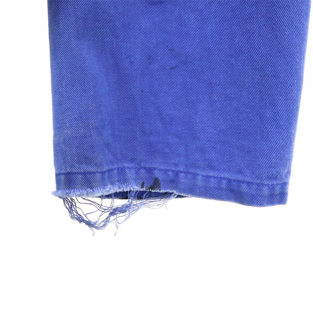 EURO WORK 70-е 80-е Винтажный Евро Ворк рабочее пальто Честерфилд Синий х темно-синий Мужской Б/У