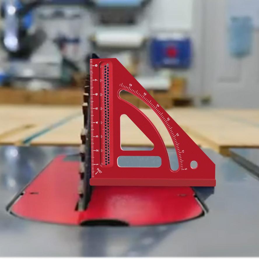 1 Pcs Multi-Angle Measuring Ruler Aluminum Woodworking Square Protractor Precision Mini Carpenter Square Miter Triangle Ruler