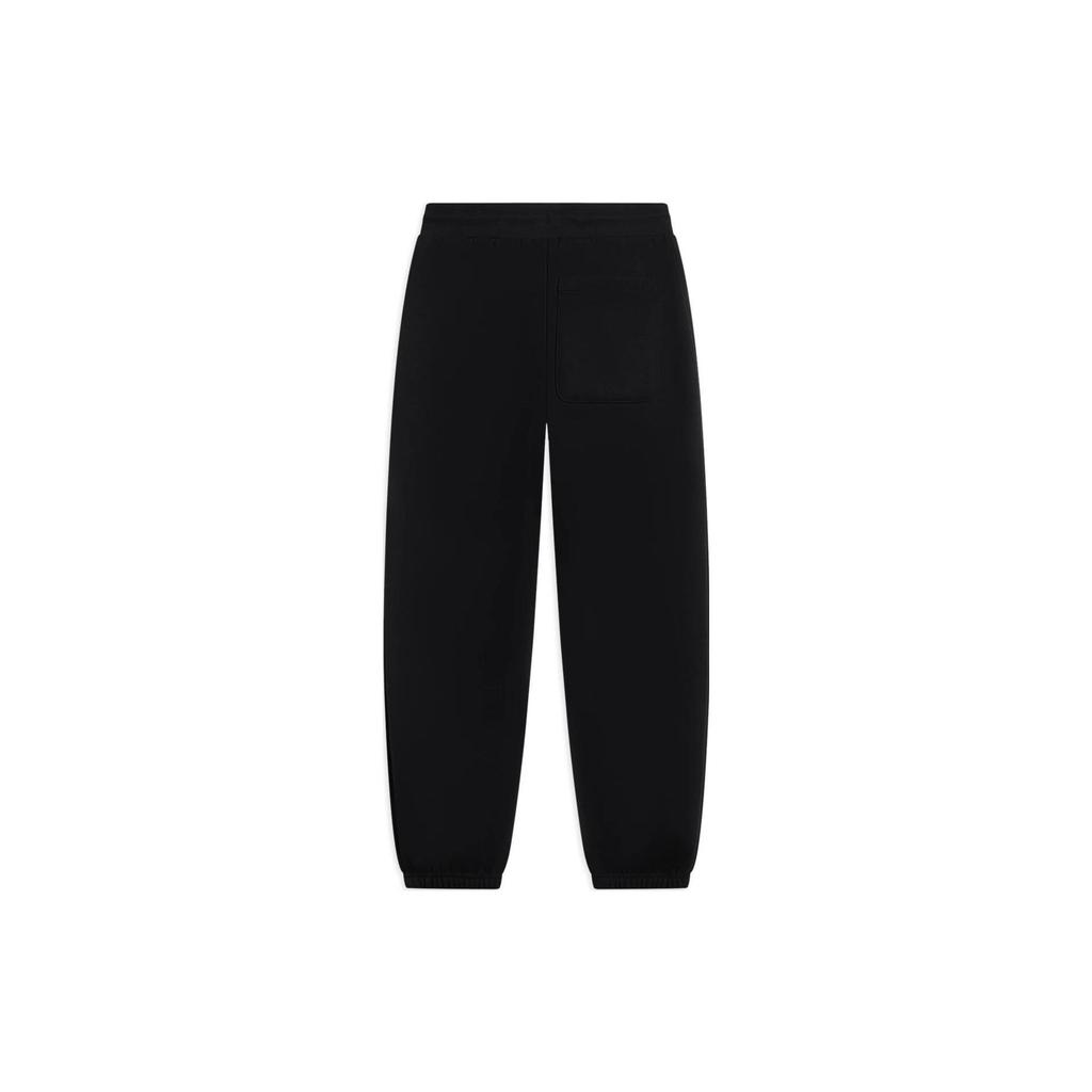 Li-Ning Wade Series Solid Color Drawstring Joggers With Brand Logo Print Men Bottoms Black AKLSC67-1