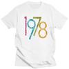 Яркая винтажная футболка 1978 года для мужчин, 100% хлопок, городской стиль, футболка на 42 года, с коротким рукавом, подарок на 42-й день рождения, топ
